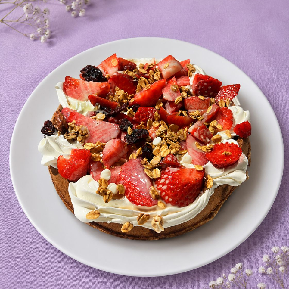 Waffle 3 Leches y Fresa