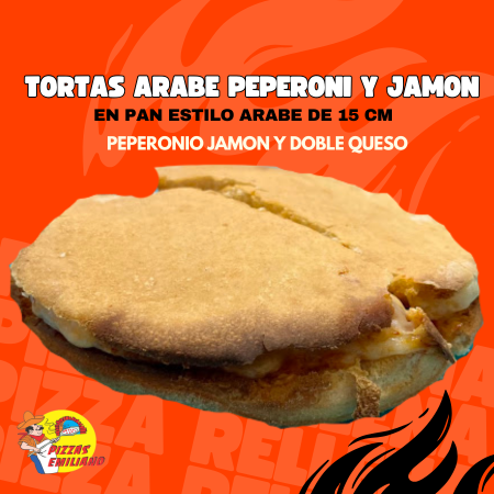 Torta Árabe de Pepperoni, Jamón y Queso