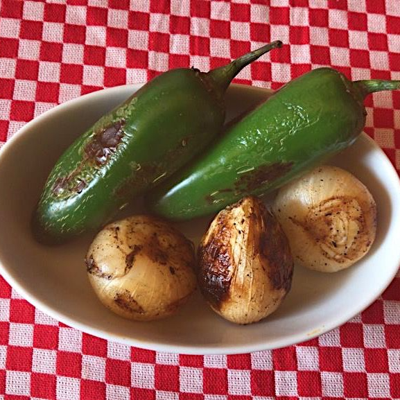 Bolsita de Cebollas y Chiles Asados