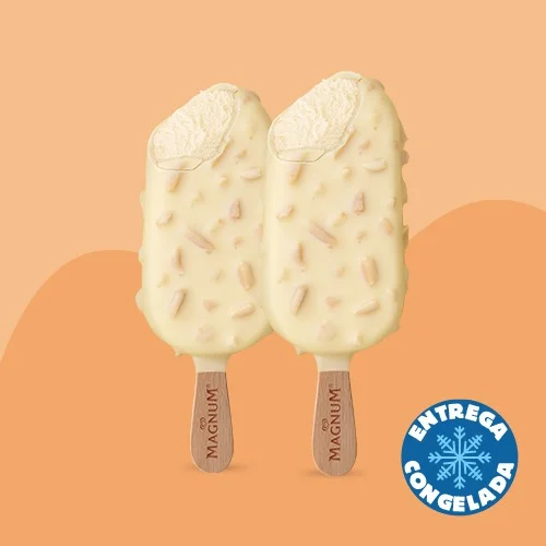 Magnum Almendras Chocolate Blanco (2 Pzas)