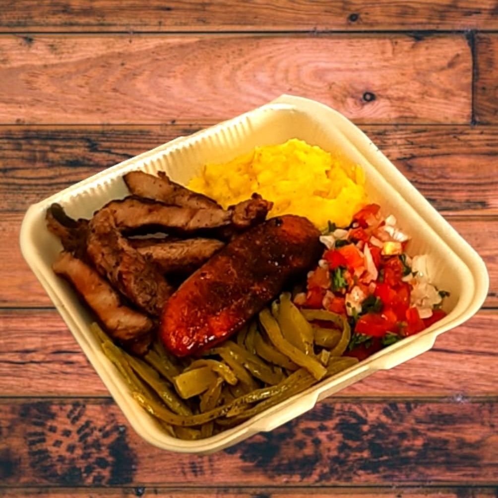 Arrachera Individual con 1/2 Chorizo Tipo Español