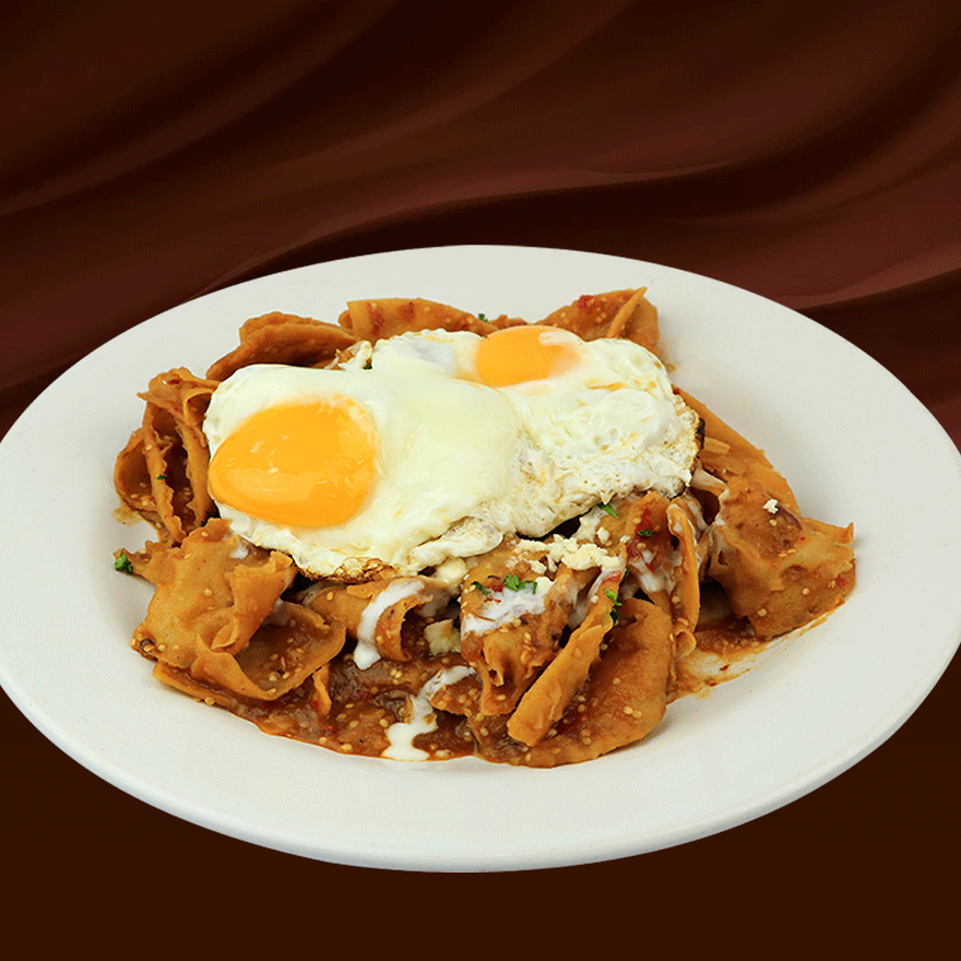 Huevos Estrellados en Chilaquiles C