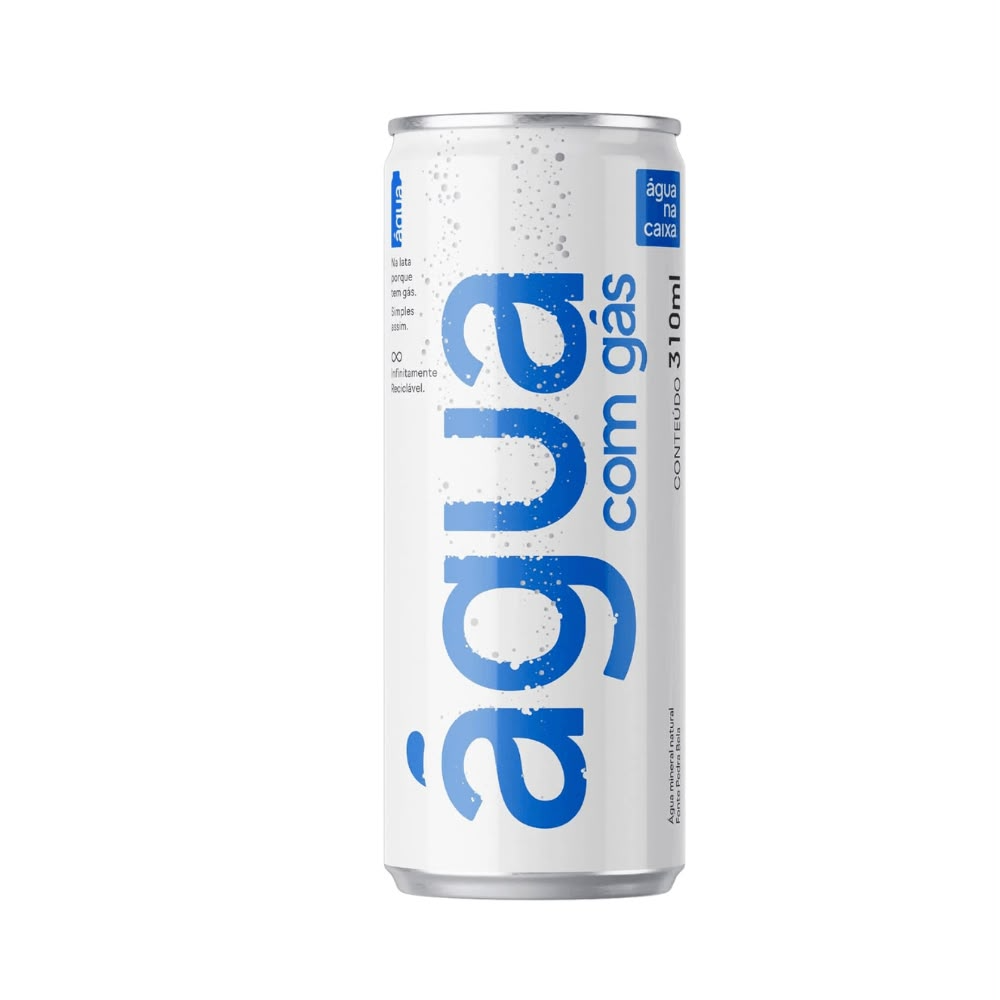 Água com gás na lata 310 ml