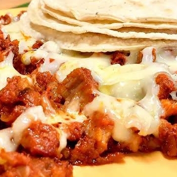 Platillo de Carne de Pastor con Queso (300 Gramos)