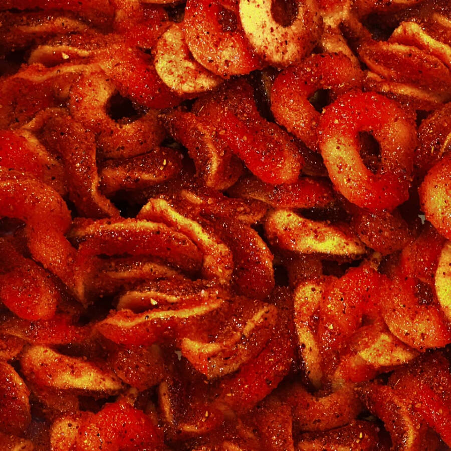 Aros de Durazno Enchilados