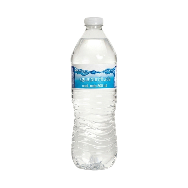 Botella de agua natural