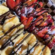 Waffle Fresa + Banano+ Chocolate Hershey