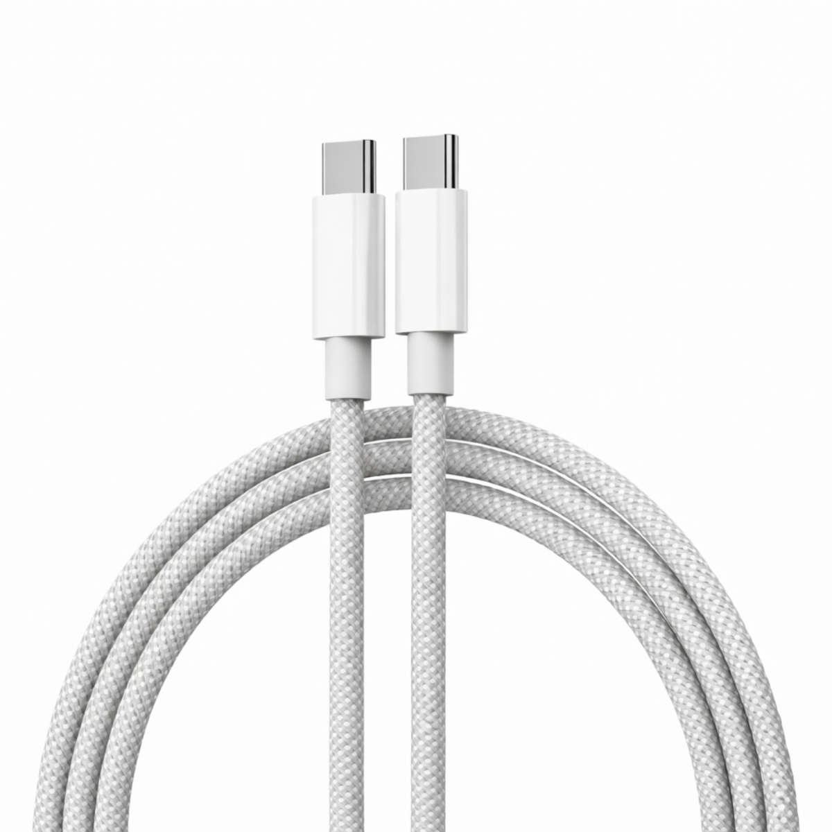 Cable C A C Carga Rápida 100w Trenzado 1metro Blan