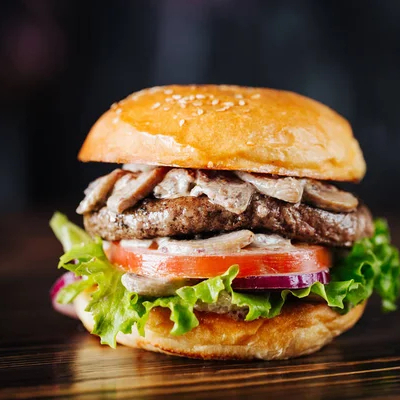 Hamburguesa Champiñón & Queso