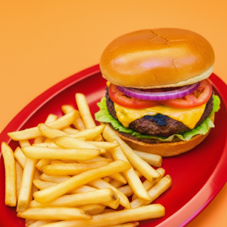 Hamburguesa con papas