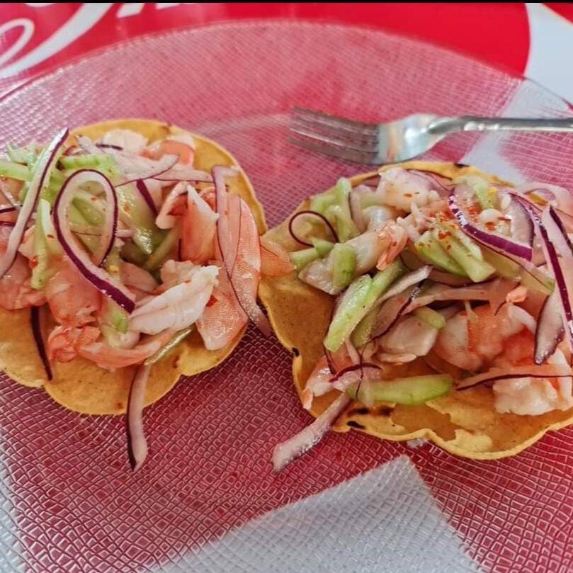 TOSTADA DE CAMARON COCIDO