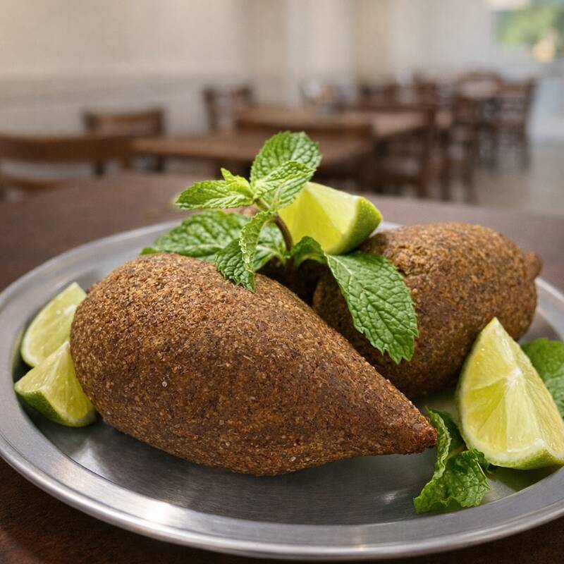 Kibe recheado com carne moída temperada