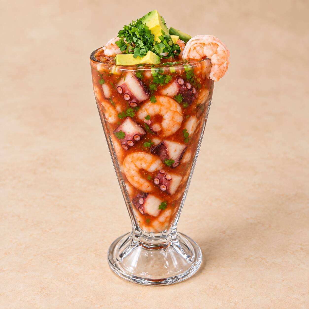 Coctel de Camarón y Pulpo
