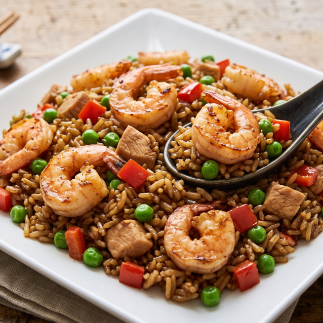 Arroz Mixto Pollo y Camarón