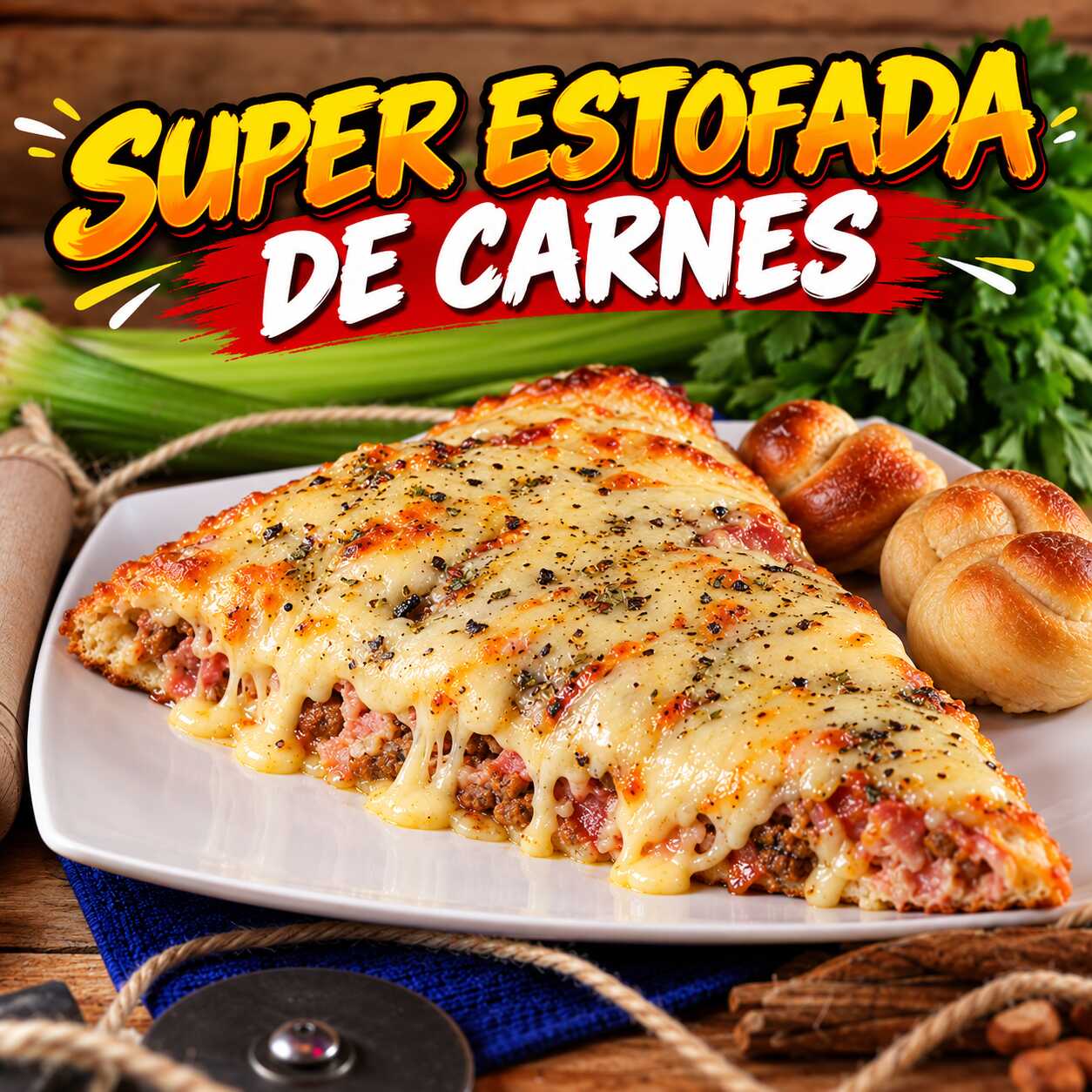 Pizza Súper Estofada Carne Porción