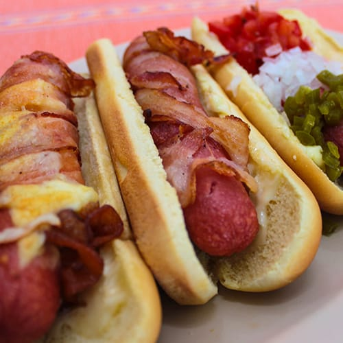 Ord. de 3 Dogos con Tocino