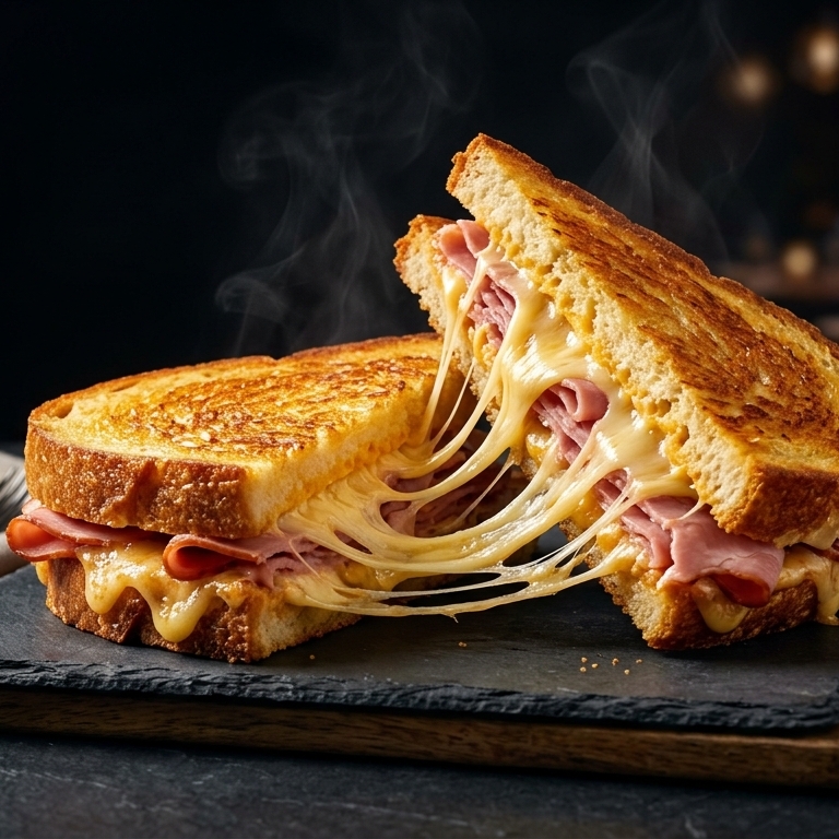 🥪🧀 Sandwich de Jamón y Queso de Hebra