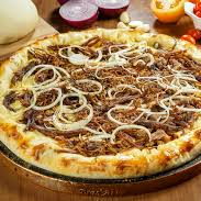 Molho, Mussarela, Carne de sol, Cebola, Oregano.