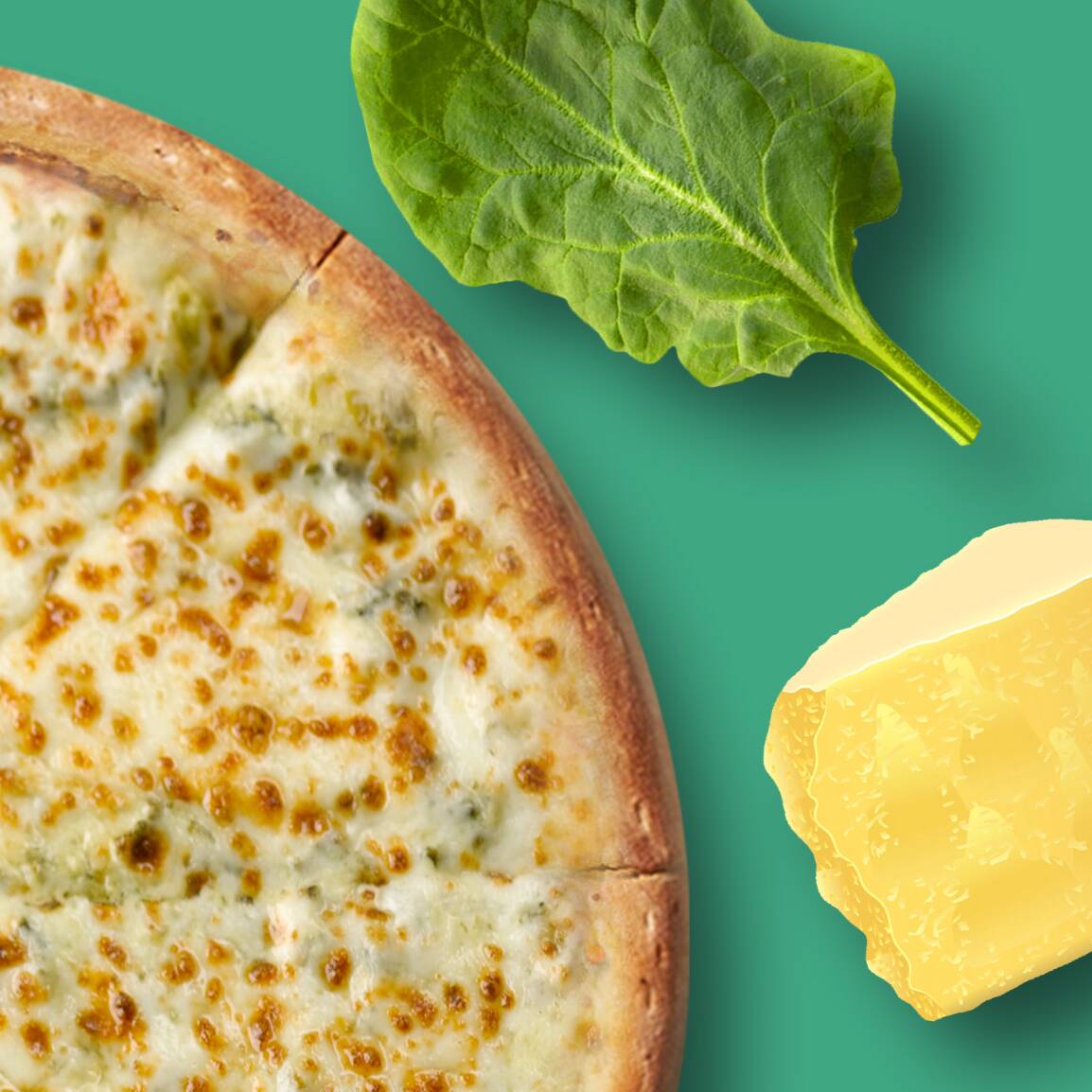 PIZZA INDIVIDUAL SPINACH ALFREDO