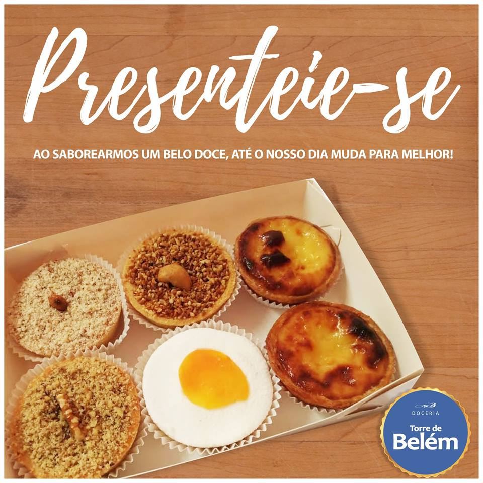 Caixa com 6 Unidades: 2 Pastel de Belém, 1 Pastel de Nozes, 1 Pastel de Amêndoa, 1 Pastel de Cajú e 1 Pastel de Damasco. Alto em Açúcar Adicionado e Gordura Saturada. Contém Glúten e Lactose.