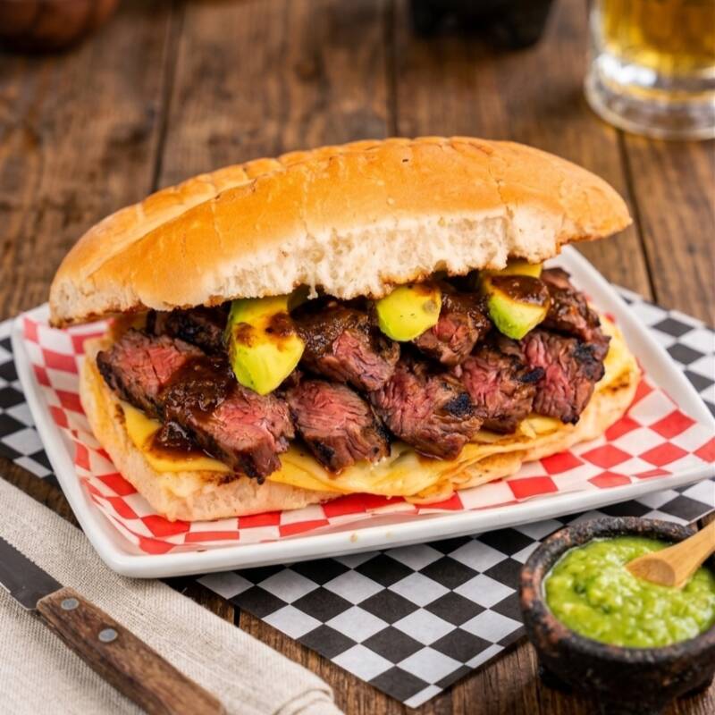 Torta de Arrachera Jumbo