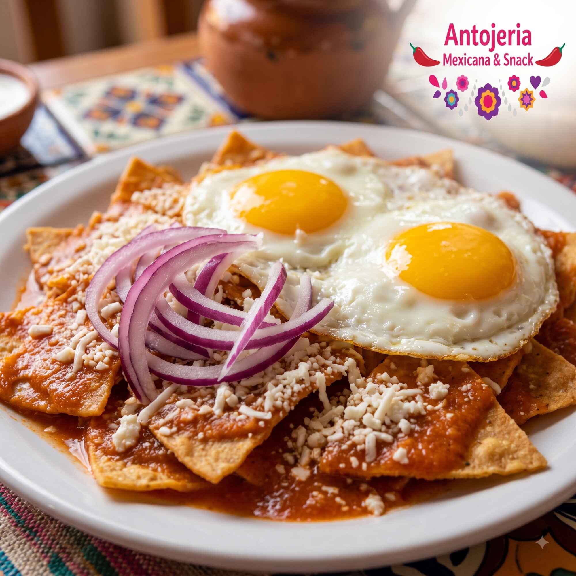Chilaquiles Rojos con Huevo