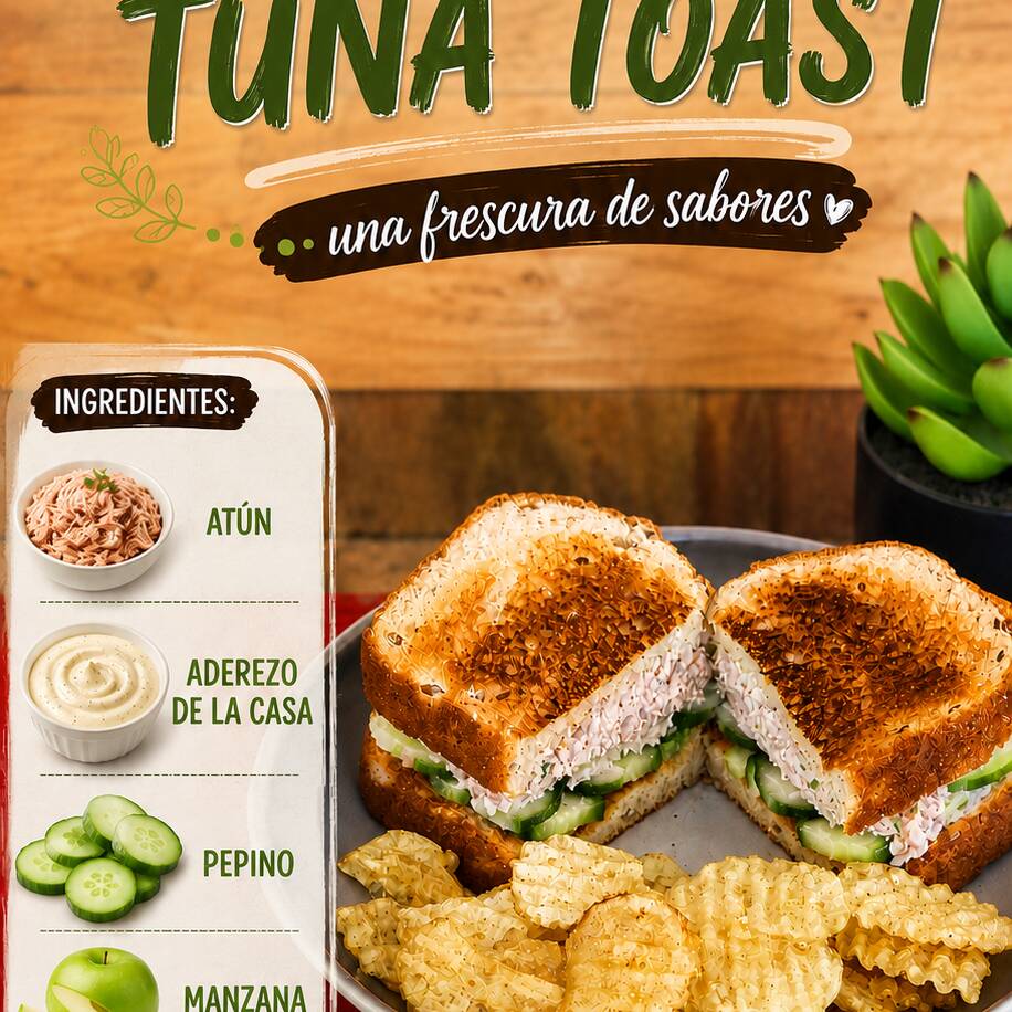 Tuna Toast & Chips