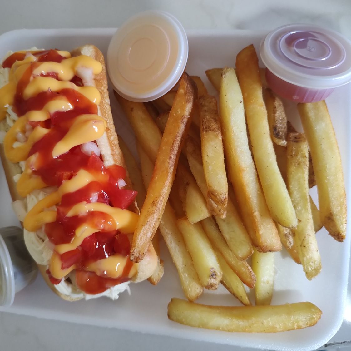 Hotdog con Papas