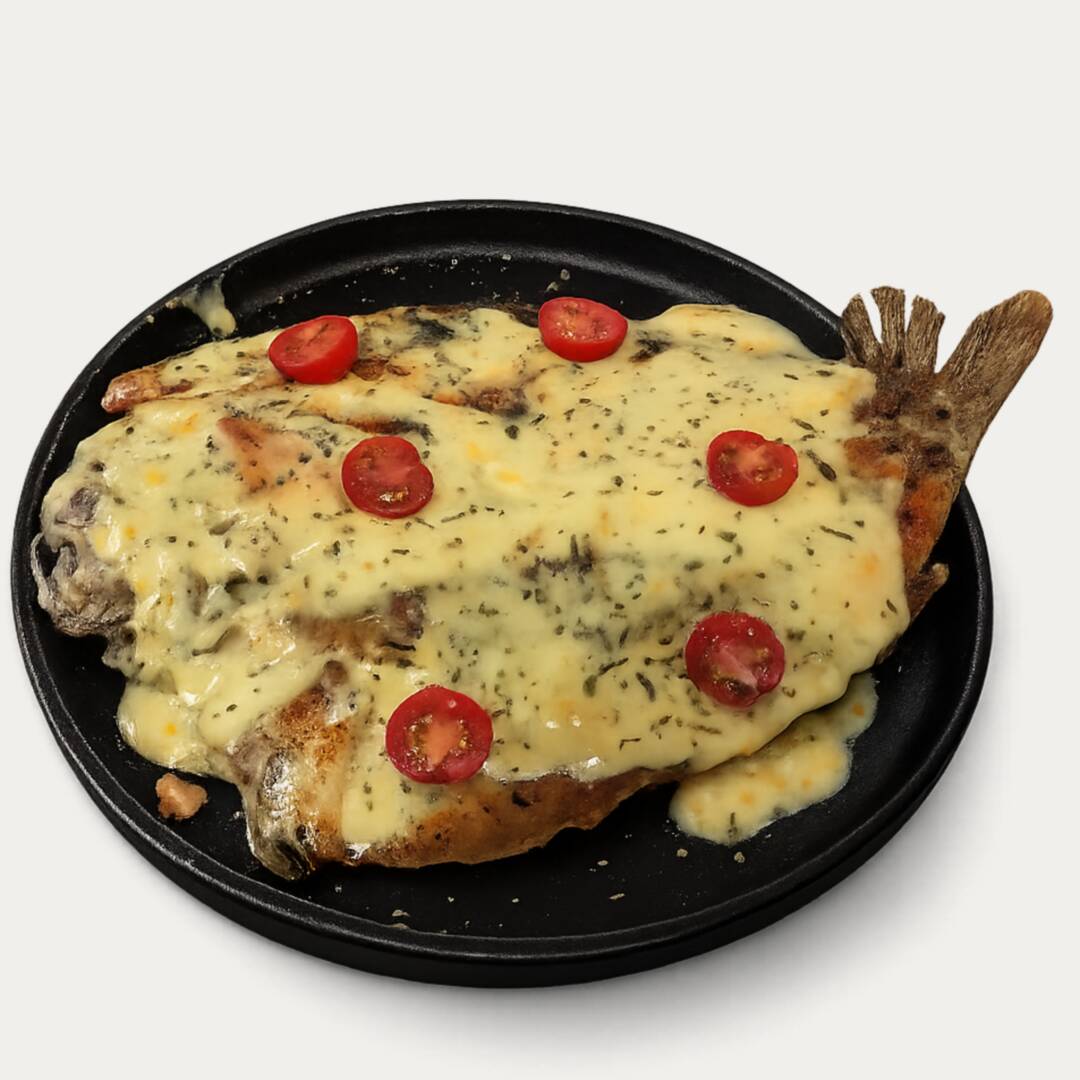Trucha en crema de ajo