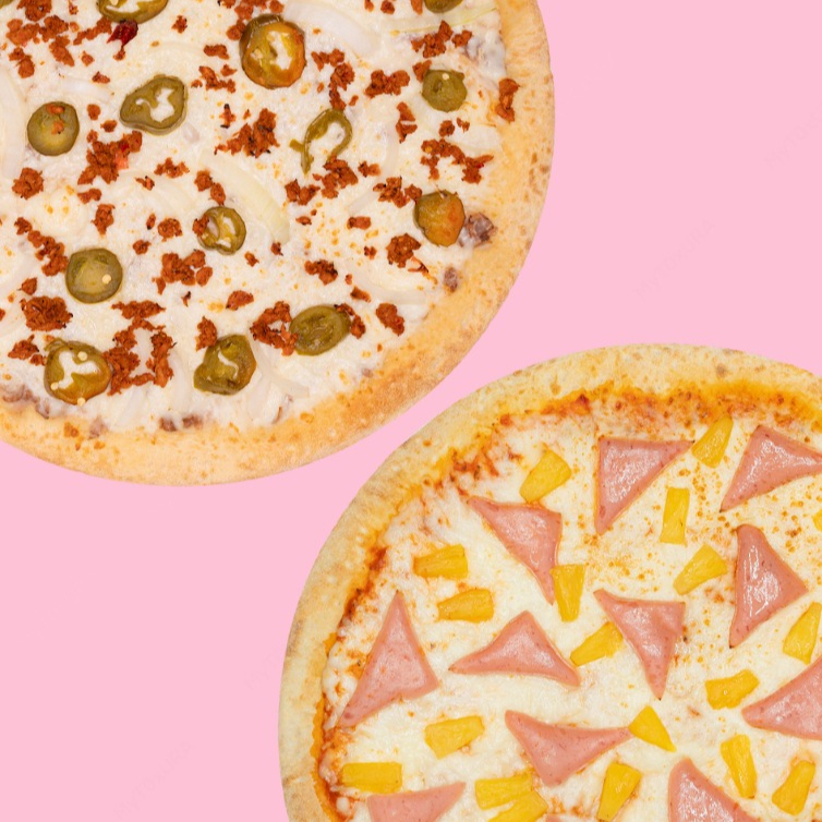Combo 2 Pizzas Grandes Mexicana + Hawaiana