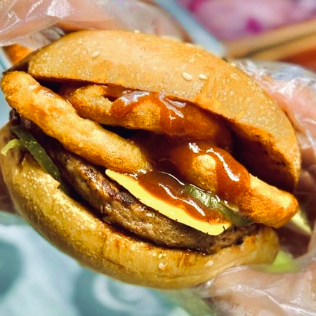 Hamburguesa BBQ. (Con Aros)