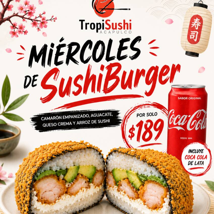 Miercoles de Sushi Burger