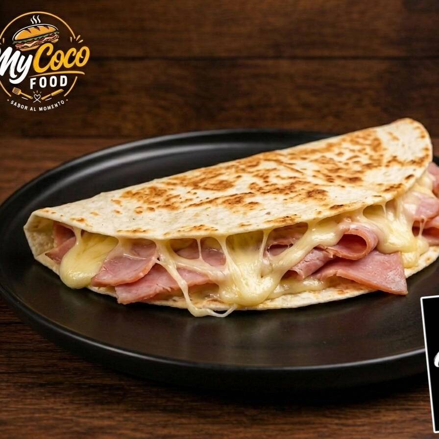 Quesadilla de Jamon y Queso de Hebra
