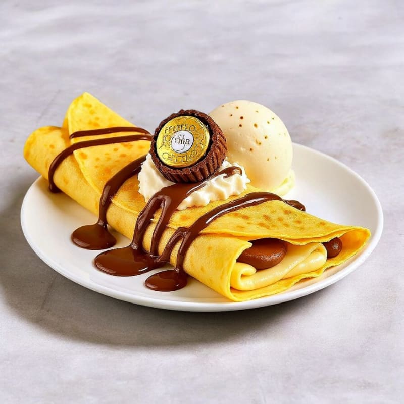 Crepa Ferrero con Helado
