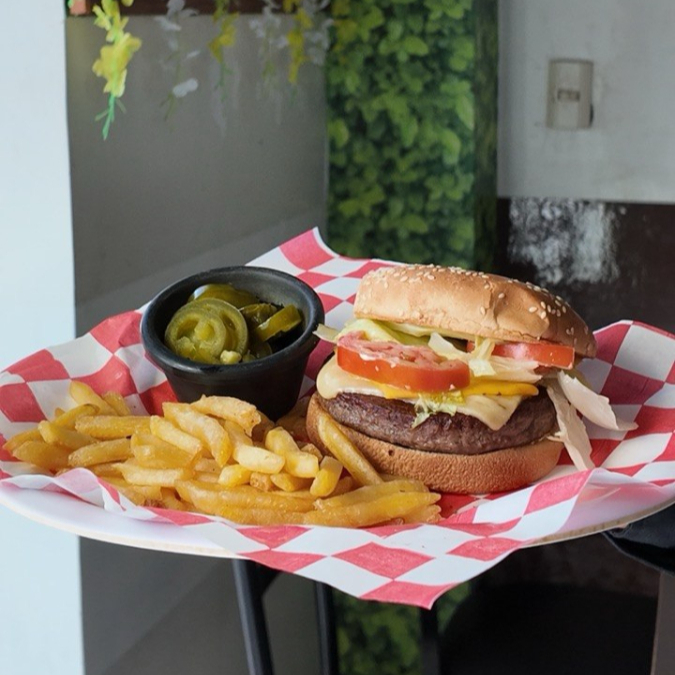 Combo de Hamburguesa Sirlon con Papas y Bebida