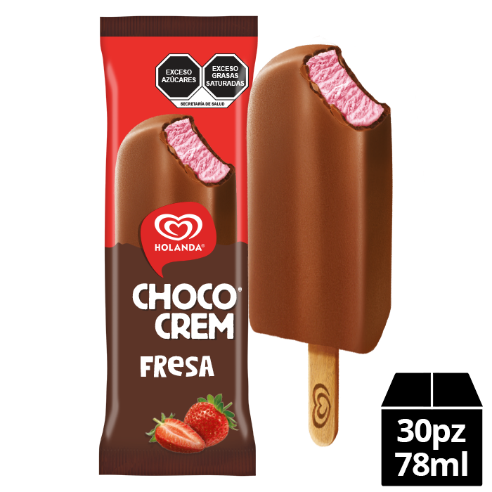 Paleta choco cream fresa Holanda