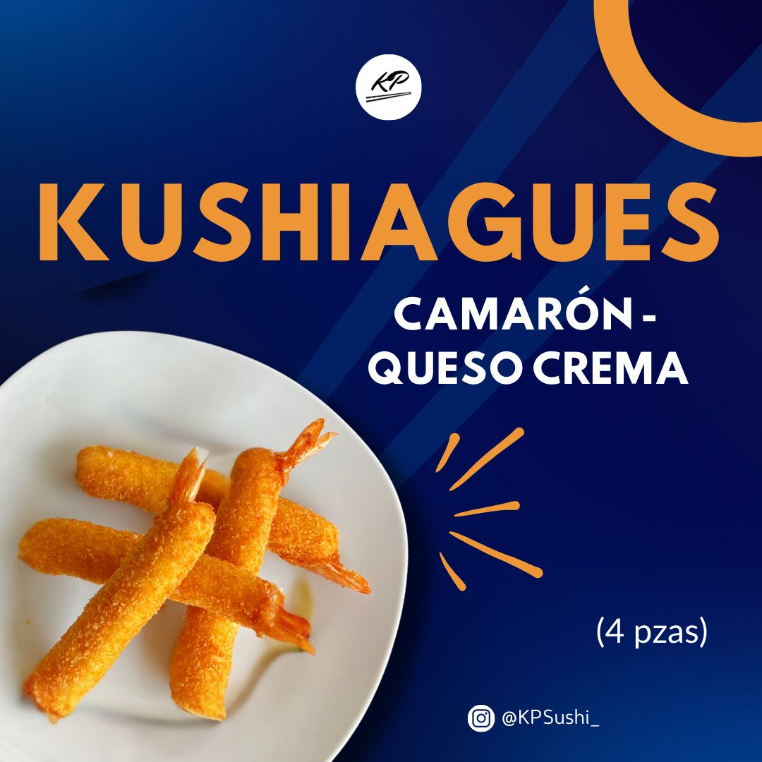 Kushiagues de Camarón con Queso Crema 4 pzas