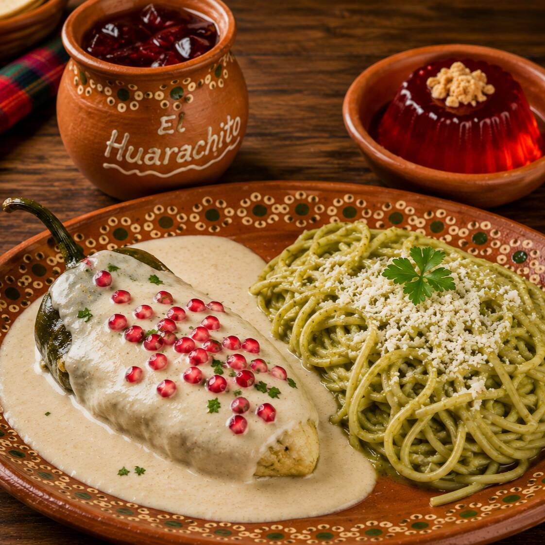 Chile en Nogada y Postre