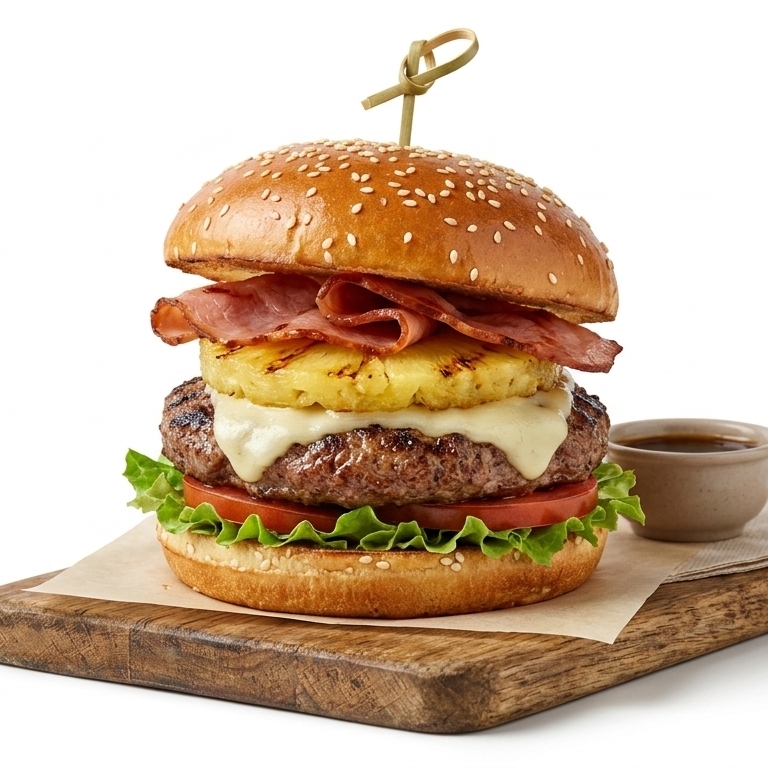 Hamburguesa Hawaiana Sin Papas