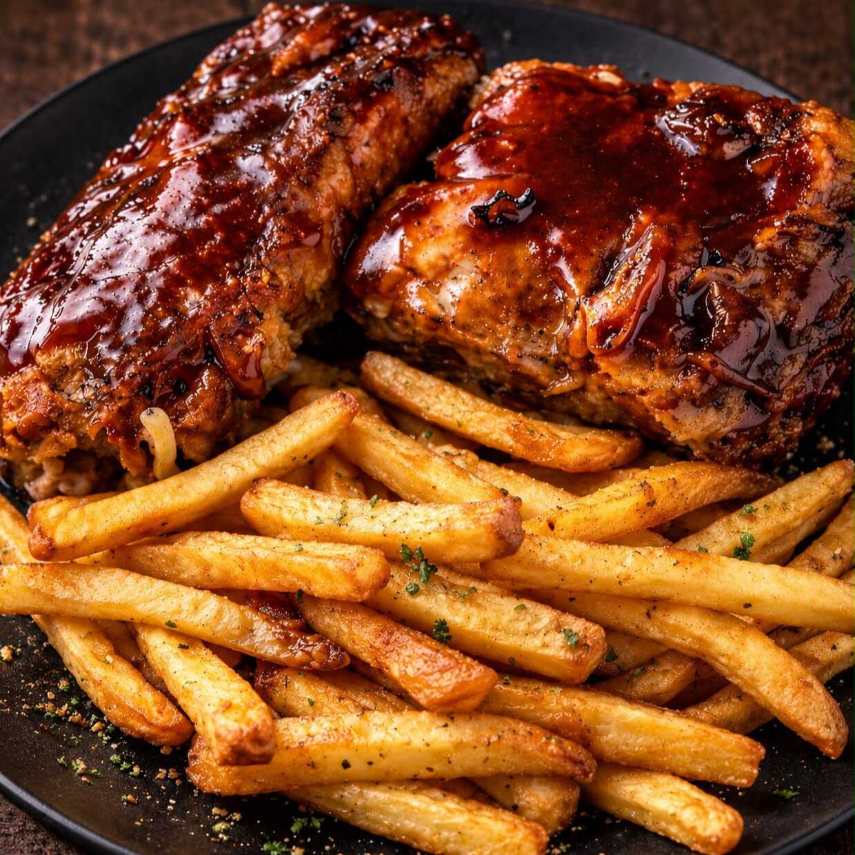 Costillas Bbq + Refresco