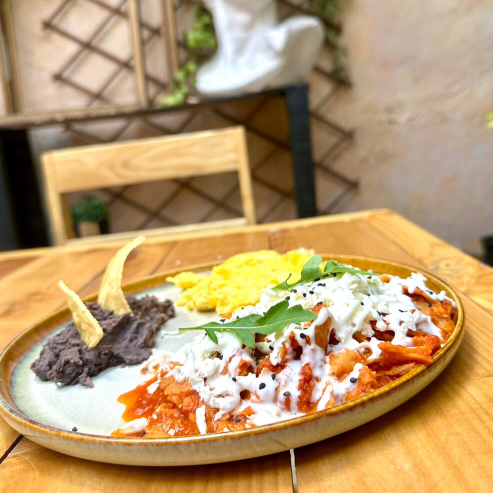 Chilaquiles con Huevo al Gusto