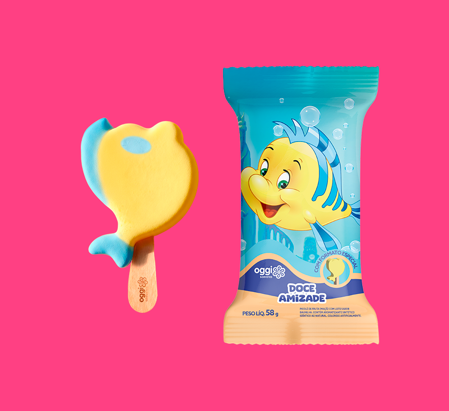 No formato do adorável do grande amigo Linguado, esse picolé é pura ternura! Com sabor suave de baunilha e base de fruta, é fonte de fibras, ideal para refrescar os dias com muito sabor e amizade.
Alérgicos: contém derivados de leite. Pode conter cevada, trigo, centeio, aveia, ovos, amendoim, soja, amêndoa, avelãs, castanha-de-caju, castanha-do-pará, macadâmias, nozes e pistaches.