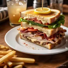 CLUB SANDWICH CON PAPAS