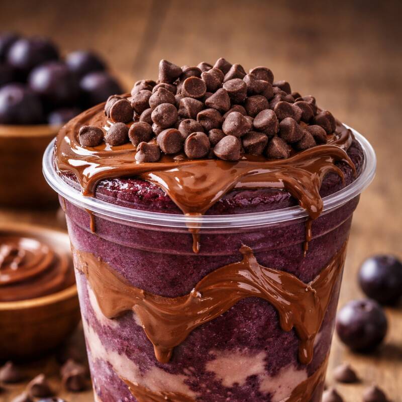 Monte do seu jeito! Açaí cremoso com 3 simples grátis. Escolha seus adicionais favoritos.