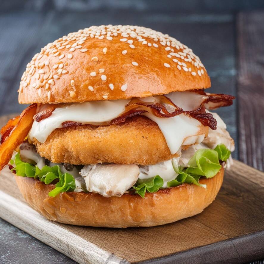 Hamburguesa Chicken Especial (INCLUYE PAPAS)