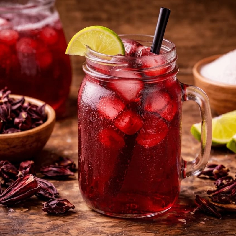 Agua De Jamaica De 1 Litro