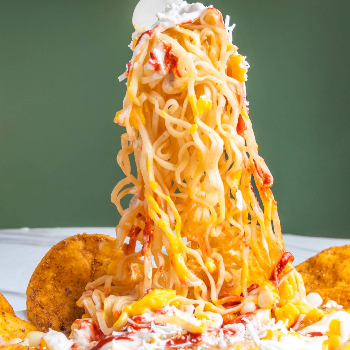 Maruchan con Fritos y Elote