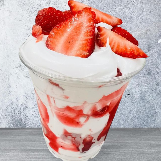 Fresas con Crema Vaso