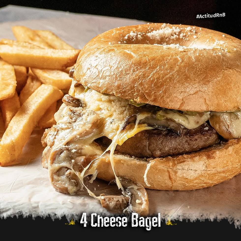 Hamburguesa 4 Cheese Bagel