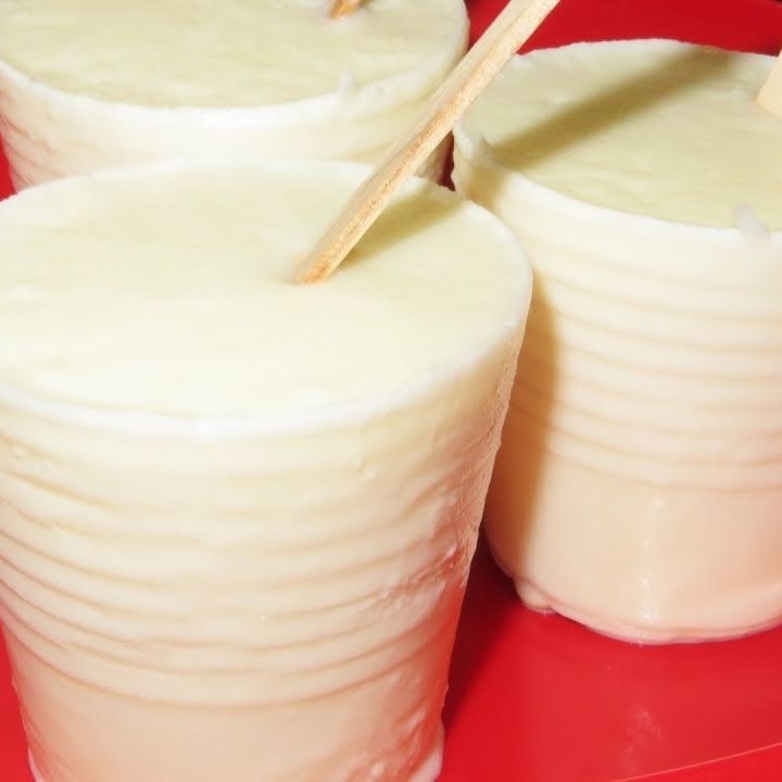 Paleta casera de coco